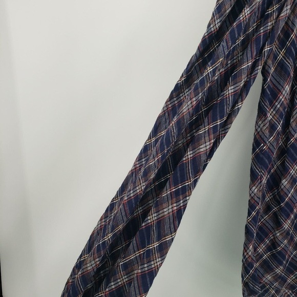 Veronica Beard Ashlynn Plaid Button Up Blouse Womens Size 4 Blue Pearl Snap - Picture 12 of 14